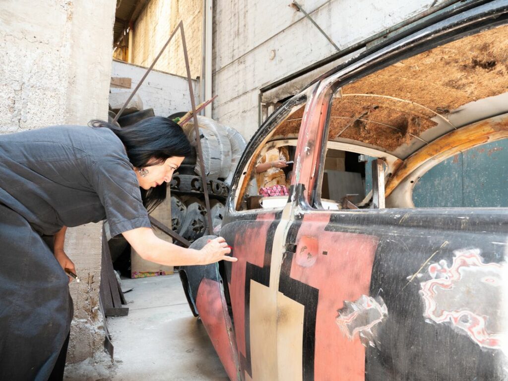 Acclaimed Mexican visual artist, Betsabeé Romero designs her latest project - a bridge comprising five Beetles - currently on show at the Museo de Arte Moderno in Mexico City. Mirja Vogel